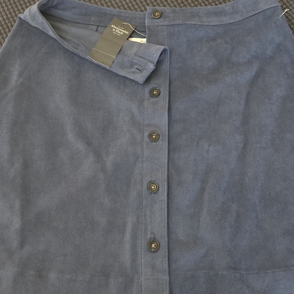 Abercrombie & Fitch Navy A-Line Skirt - Picture 5 of 8